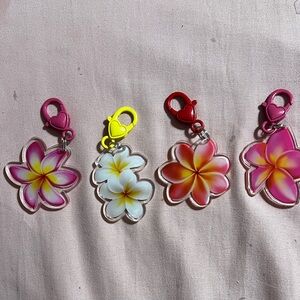 Plumeria Phone Charm with Attachment.